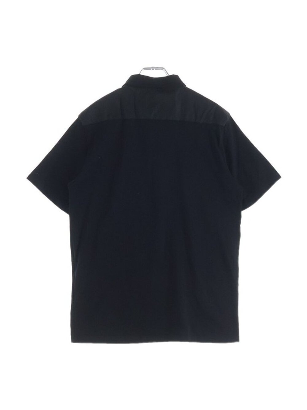 Prada Stretch Cotton Polo Shirt Triangle Logo Re-Nylon Trim Black - Picture 2 of 8